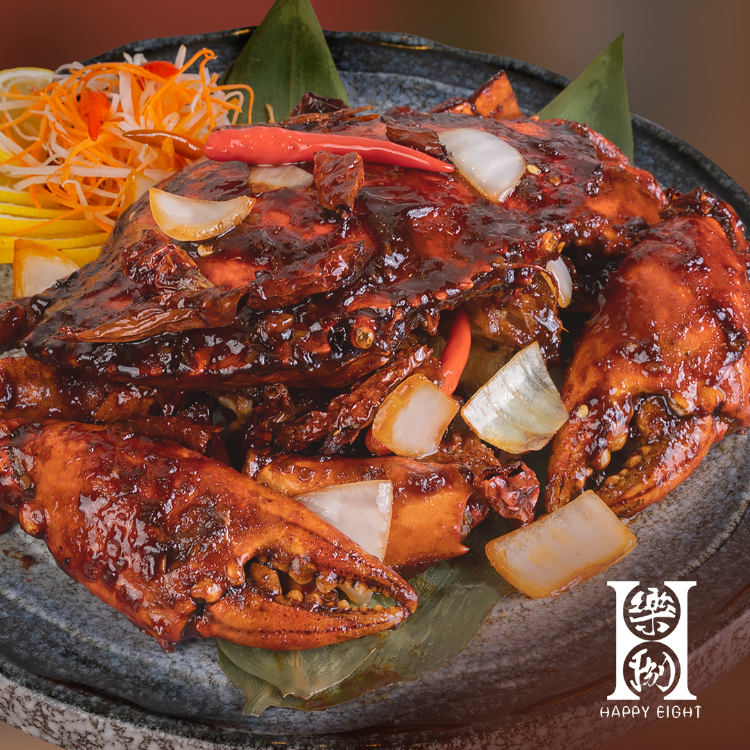 HAPPY 8 活蟹の四川風炒め