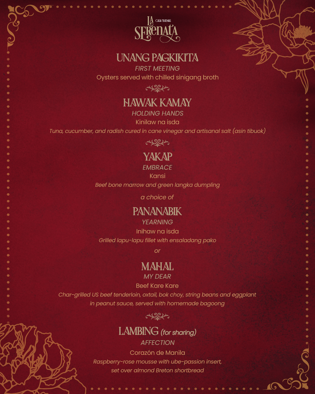 ラ・セレナータ メニュー