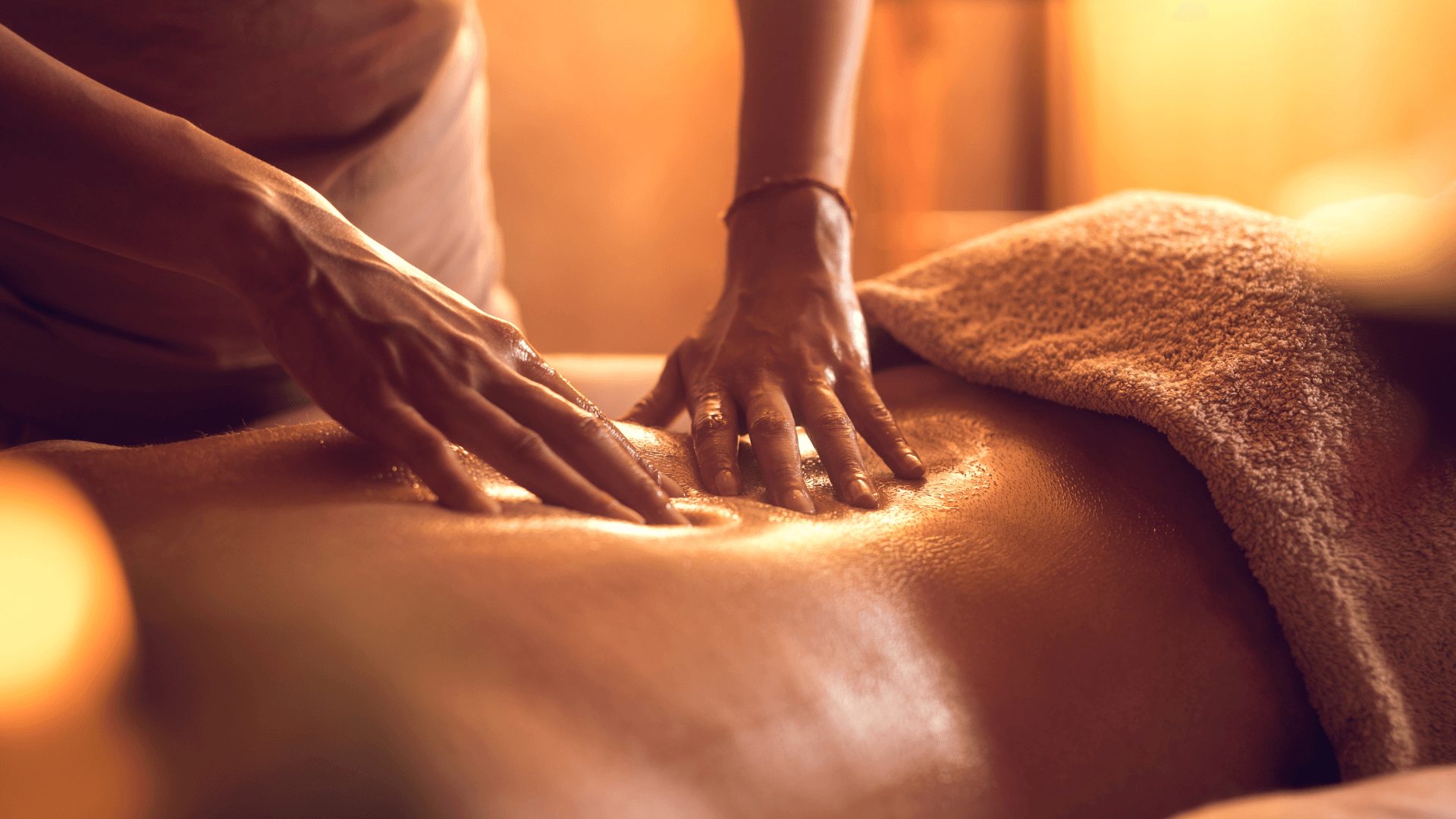 Masseuse performing Swedish massage